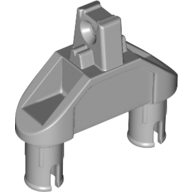 Деталь LEGO Hinge 1 x 3 Triangle with Two Pins, 1 Locking Finger, Squared Pin Holes, Светлый сине-серый