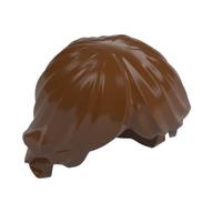 Деталь LEGO Minifig Hair Tousled and Layered, Красно-коричневый