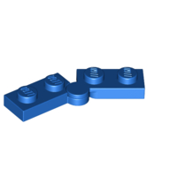 Набор LEGO Hinge Plate 1 x 4 Swivel Top / Base - Hollow Clip [Complete Assembly], Голубой