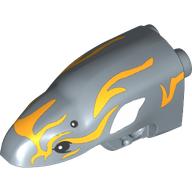Набор LEGO Creature Body Part, Ilu Head with Bright Light Orange Markings print, Sand Blue
