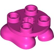 Деталь LEGO Feet, 2 x 2 x 2/3 with 4 Studs on Top, Темно-розовый