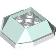 Набор LEGO Brick Wedge Sloped 4 x 4 with Green Slopes Pattern (Koopa Troopa Shell), Light Aqua