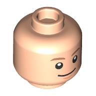 Деталь LEGO Minifig Head RM, Nougat Eyebrows, Smile/Silver Sunglasses Wink print, Светлый телесный