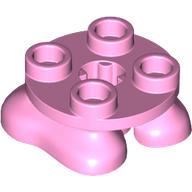 Деталь LEGO Feet, 2 x 2 x 2/3 with 4 Studs on Top, Ярко-розовый