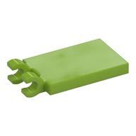 Деталь LEGO Tile Special 2 x 3 with 2 Clips without Tab between Clips, Лайм