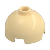 Деталь LEGO Brick Round 2 x 2 Dome Top - Vented Stud with Bottom Axle Holder x Shape + Orientation, Песочный