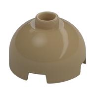 Деталь LEGO Brick Round 2 x 2 Dome Top - Vented Stud with Bottom Axle Holder x Shape + Orientation, Темно-песочный