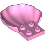 Набор LEGO Clam / Scallop Shell with 4 Studs, Ярко-розовый