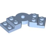 Набор LEGO Plate Angled 2 x 2 with Step and Hole in Center, Bright Light Blue