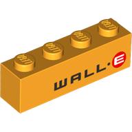 Набор LEGO Brick 1 x 4 with 'WALL.E' print, Bright Light Orange