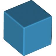 Деталь LEGO Minifig Head Special, Small Cube (Baby) [Plain], Темно-лазурный