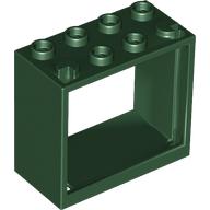 Набор LEGO Window 2 x 4 x 3 Frame with Hollow Studs, Темно-зеленый