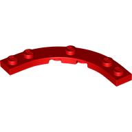 Деталь LEGO Plate Round Corner 5 x 5 with 4 x 4 Round Cutout, Красный
