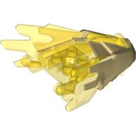 Деталь LEGO Creature Body Part, Dragon Head Upper Jaw with Spikes with Trans-Yellow Pattern, Песочный