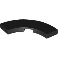 Деталь LEGO Tile 3 x 3 Curved, Macaroni, Черный