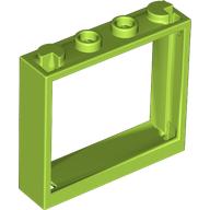 Набор LEGO Window 1 x 4 x 3 without Shutter Tabs, Лайм