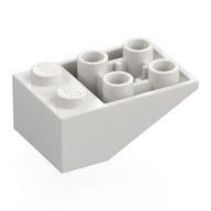 Деталь LEGO Скос перевёрнутый круглый нижний 33° 3 x 2, со штифтом, Белый