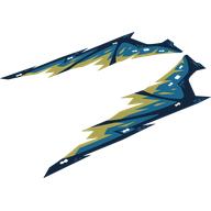 Деталь LEGO Foil for 71796-1, Dark Blue/Dark Azure/Bright Light Yellow Wings, Прозрачный бесцветный