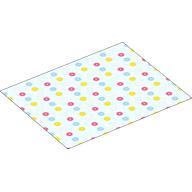 Деталь LEGO Duplo Blanket 8 x 10 with Pink / Medium Blue / Yellow Flowers print, Белый
