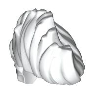 Деталь LEGO Hair, Mohawk Wavy, Белый