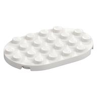 Деталь LEGO Пластина круглая 4 x 6, Белый