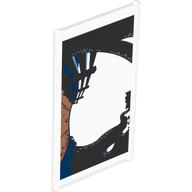 Glass for Window 1 x 4 x 6 with Cel with Black Trees, Fence, Dirt Road