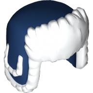 Деталь LEGO Hat Ushanka with Dark Blue Print, Белый