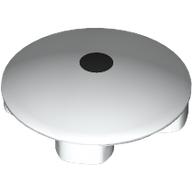 Plate Round 2 x 2 with Rounded Bottom with Black Dot print