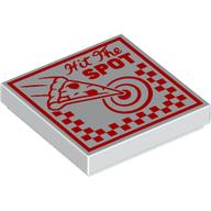 Набор LEGO Tile 2 x 2 with Red Pizza Box, 'Hit The SPOT' print, Белый