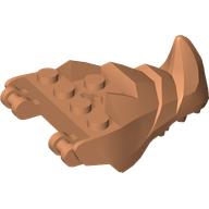 Деталь LEGO Creature Body Part, Dragon Head Lower Jaw with 6 Studs on Top, Spike, Teeth [PLAIN], Телесный