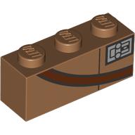 Набор LEGO Brick 1 x 3 with Chest, Reddish Brown Strap, Silver Decoration print, Medium Dark Flesh