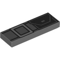 Набор LEGO Tile 1 x 3 with Utility Belt, Buckle, Black Pocket print, Темный сине-серый
