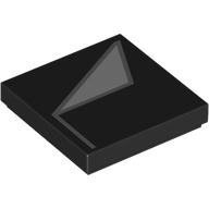 Набор LEGO Tile 2 x 2 with Light Bluish Grey Shape (Collar) print, Черный