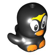 Набор LEGO Animal, Bird, Bright Light Orange Beak and Feet, Yellow Forehead Print, Черный