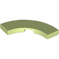 Деталь LEGO Tile 3 x 3 Curved, Macaroni, Желто-зеленый