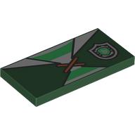 Набор LEGO Tile 2 x 4 with Dark Green Tunic, White/Green Striped Shirt print, Темно-зеленый