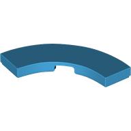 Деталь LEGO Tile 3 x 3 Curved, Macaroni, Темно-лазурный