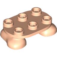 Деталь LEGO Feet, 2 x 3 x 2/3 with 6 Studs on Top, Светлый телесный