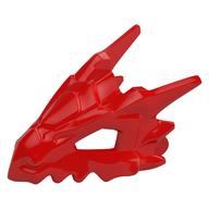 Деталь LEGO Creature Body Part, Dragon Head Upper Jaw, Hollow Eyes, Spikes, Красный