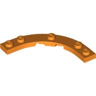 Деталь LEGO Plate Round Corner 5 x 5 with 4 x 4 Round Cutout, Оранжевый