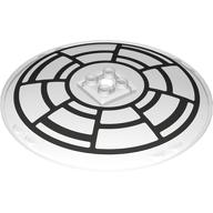 Деталь LEGO Dish 10 x 10 Inverted [Radar] with Black Circles/Cockpit print print, Прозрачный бесцветный