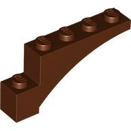 Деталь LEGO Кирпичик-арка 1 x 5 x 2, Красно-коричневый