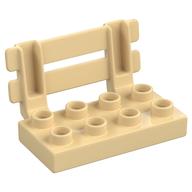 Деталь LEGO Duplo Fence/Bench 2 x 4, Песочный