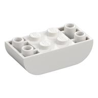 Деталь LEGO Кирпичик изогнутый двойной перевёрнутый 2 x 4, Белый