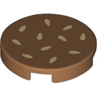 Деталь LEGO Tile Round 2 x 2 with Tan Sesame Seeds print, Средне-темный телесный