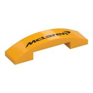 Деталь LEGO Slope Curved 4 x 1 Double with No Studs and Black 'McLaren' Print, Ярко-светло-оранжевый