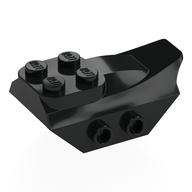 Деталь LEGO Brick Special 2 x 5 with Slope, Studs on Side, Черный