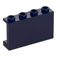 Деталь LEGO Panel 1 x 4 x 2 with Side Supports - Hollow Studs, Темно-синий