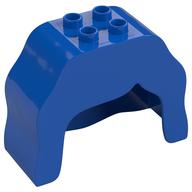 Деталь LEGO Duplo Brick, Hair, 2 x 2 Top Studs, Wavy, Long, Голубой