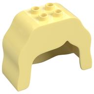 Деталь LEGO Duplo Brick, Hair, 2 x 2 Top Studs, Wavy, Long, Ярко-светло-желтый
